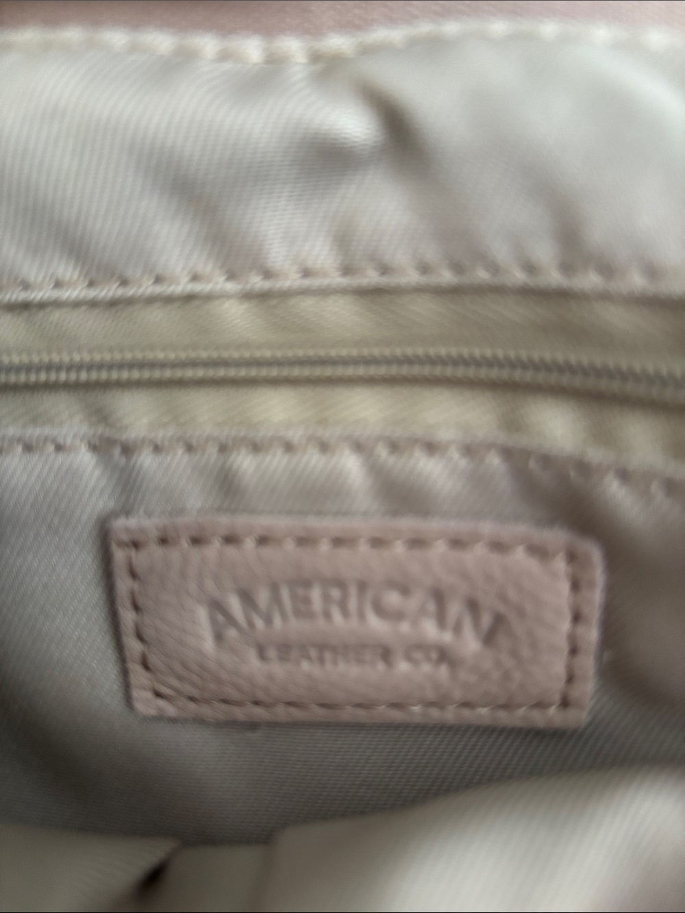 American Leather Two-Tone Beige & Cream Backpack - Picture 8 of 11